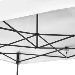 VONROC Premium Easy-up Partytent - 3x3m - Incl. Muggennet Zijwanden - Stalen Frame - Beige
