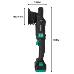 Vonroc Pro Excentrische Polijstmachine 20v - 125mm - Incl. 2x 4.0ah Accu, Lader En 5 Polijstschijven