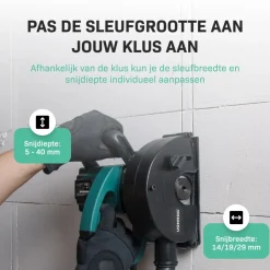 Vonroc Sleuvenfrees 1700w - 150mm | Incl. 4 Sleuvenfrees Schijven