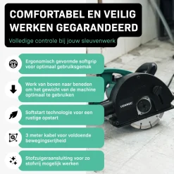 Vonroc Sleuvenfrees 1700w - 150mm | Incl. 4 Sleuvenfrees Schijven