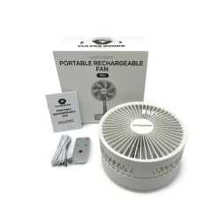 Vulpes Goods Tafelventilator - Fluisterstil - Oplaadbaar - Timer - Afstandsbediening