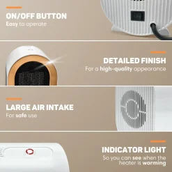 Vulpes Goods Ventilatorkachel - Elektrische Kachel Pro - 2 Standen - 1200W
