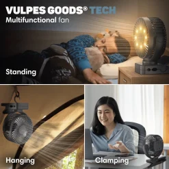 Vulpes Goods Ventilator - Tafelventilator - Fluisterstil - Oplaadbaar - Timer - Afstandsbediening