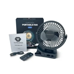 Vulpes Goods Ventilator - Tafelventilator - Fluisterstil - Oplaadbaar - Timer - Afstandsbediening