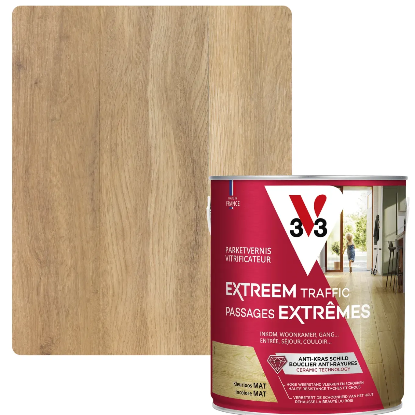 V33 vernis lak Parket Extreme Protection transparant mat 2,5L