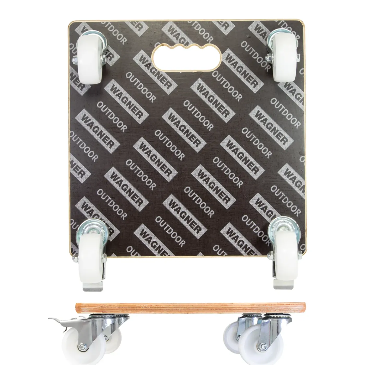 Wagner (Trolley's) Wagner Plantenroller MaxiGRIP GH 1338 - 380x380mm - 300kg - Hout bruin - Antislip