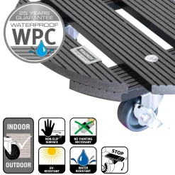 Wagner (Trolley's) Wagner plantenroller WPC antraciet – maximaal draagvermogen 100kg