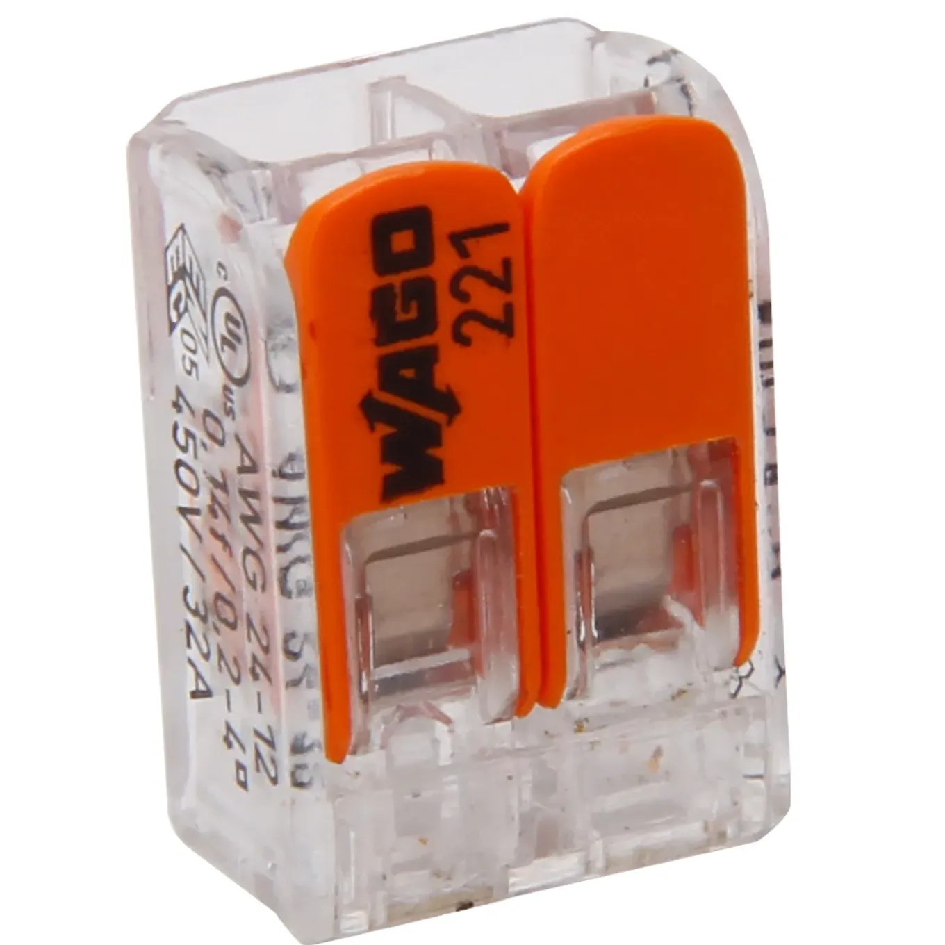 Wago lasklem hersluitbaar 2-voudig 0,2 - 4,0 mm² oranje 5 stuks