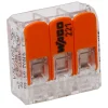 Wago lasklem hersluitbaar 3-voudig 1,5 - 2,5 mm² oranje 10 stuks