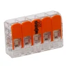 Wago lasklem hersluitbaar 5-voudig 0,2 - 2,5 mm² oranje 5 stuks