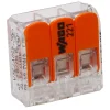 Wago lasklem hersluitbaar 3-voudig 0,2 - 4,0 mm² oranje 5 stuks