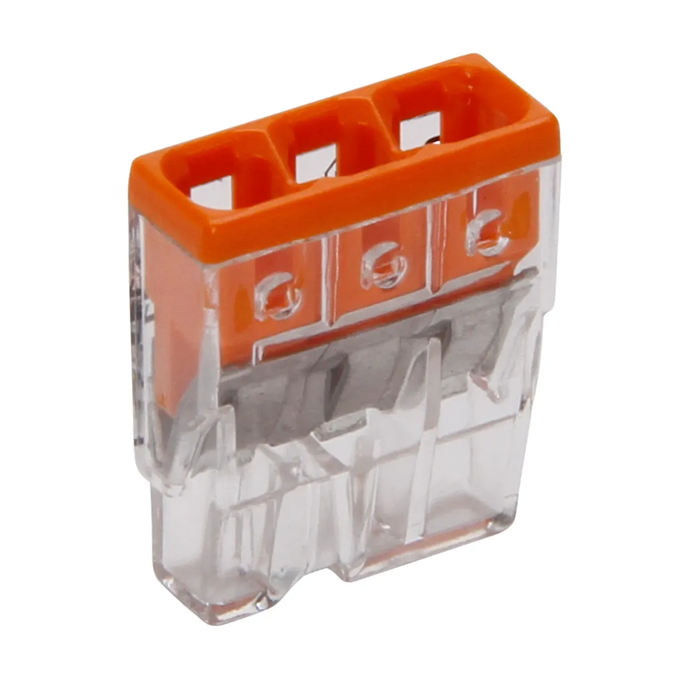 Wago lasklem 3-voudig 0,5 - 2,5 mm² oranje 10 stuks