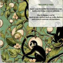 Wallpapers4beginners - Behang - Apenlantaarns - Vegan Papier - 280x200cm, 5,5m2