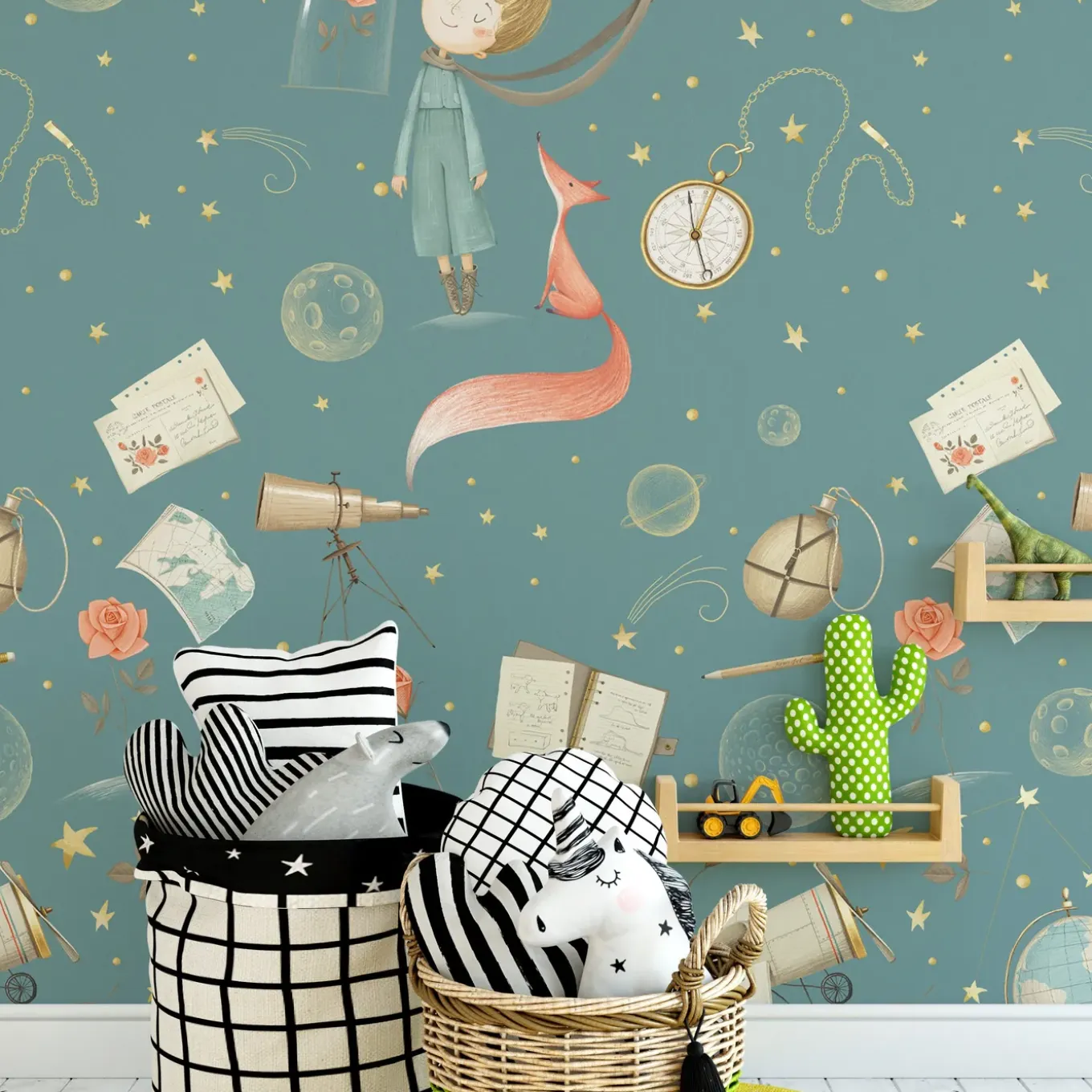 Wallpapers4beginners - Behang - De Kleine Prins - Vegan Papier - 280x200cm, 5,5m2