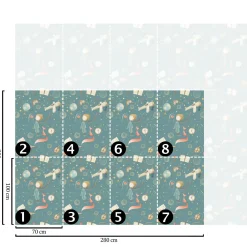 Wallpapers4beginners - Behang - De Kleine Prins - Vegan Papier - 280x200cm, 5,5m2