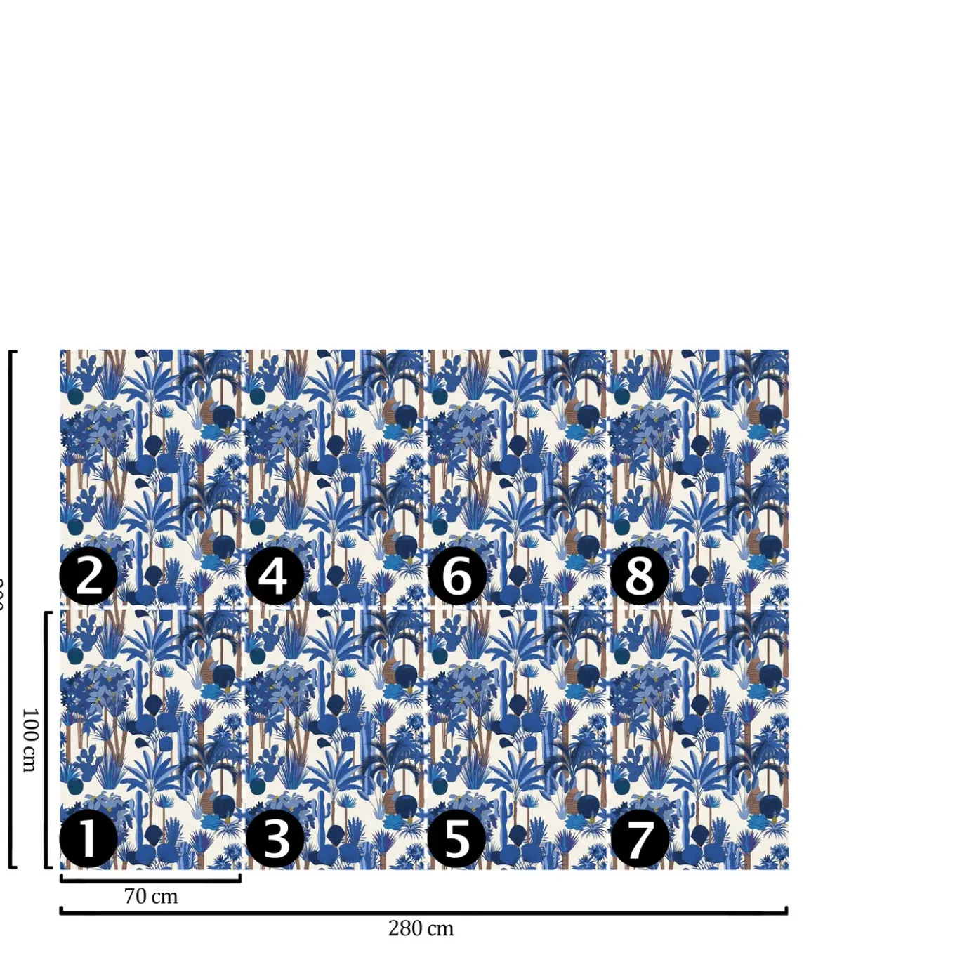 Wallpapers4beginners - Behang - Woestijnoase - Vegan Papier - 280x200cm, 5,5m2
