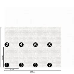 Wallpapers4beginners - Behang - Wit En Grijs - Vegan Papier - 280x200cm, 5,5m2