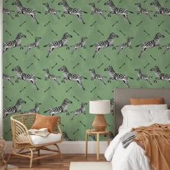 Wallpapers4beginners - Behang - Zebra - Vegan Papier - 280x200cm, 5,5m2