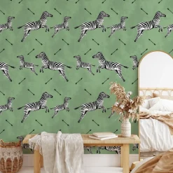 Wallpapers4beginners - Behang - Zebra - Vegan Papier - 280x200cm, 5,5m2