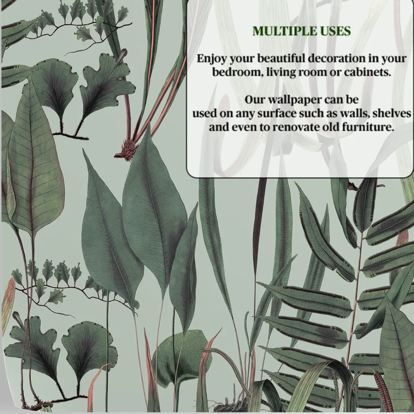 Wallpapers4beginners - Behang - Groen Botanisch - Vegan Papier - 280x200cm, 5,5m2
