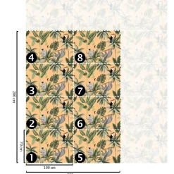 Wallpapers4beginners - Behang - Tropisch Jungle - Vegan Papier - 280x200cm, 5,5m2