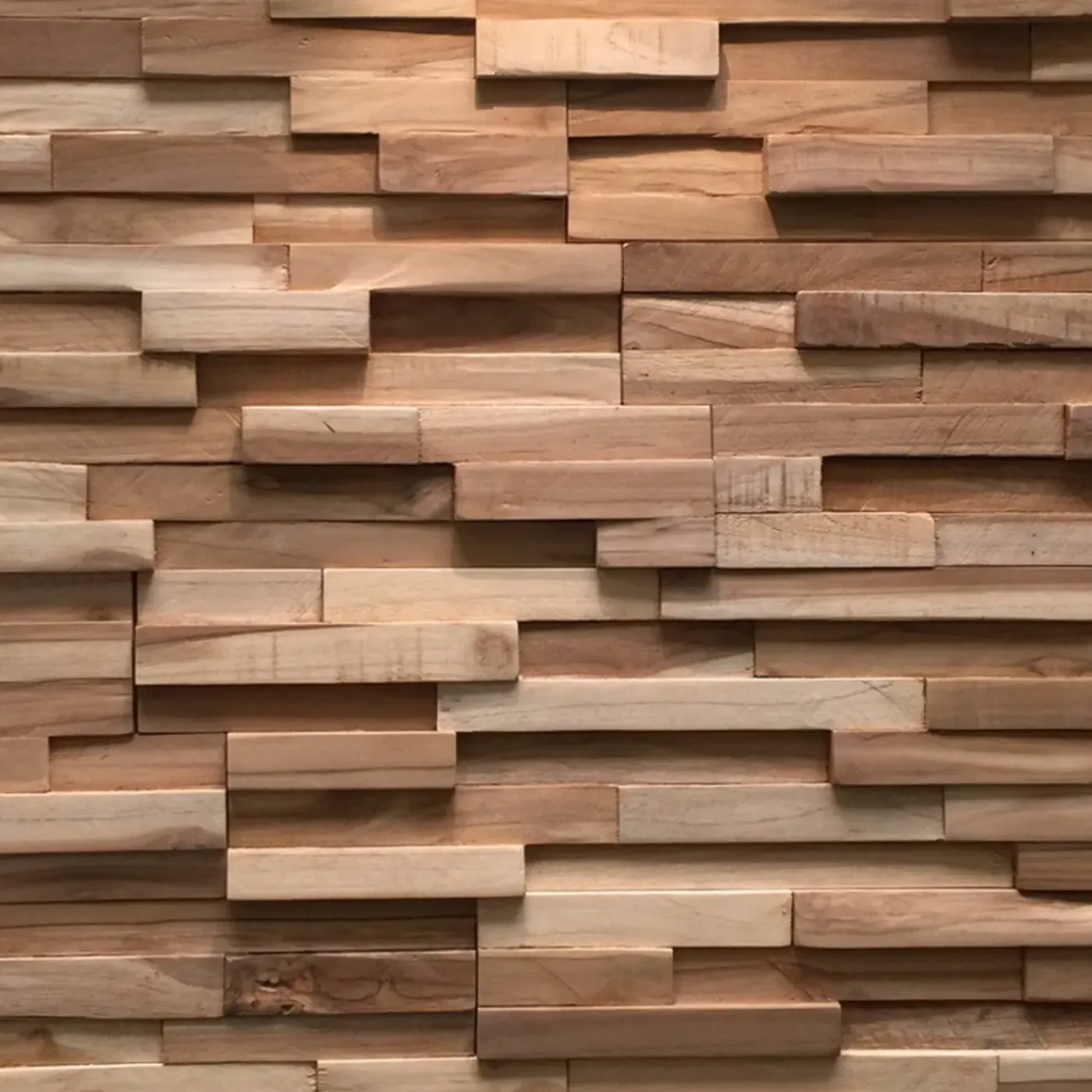 Wallsupply houtstrip UltraWood Firenze - Uni - Teak - 50x18cm - 0,09m²