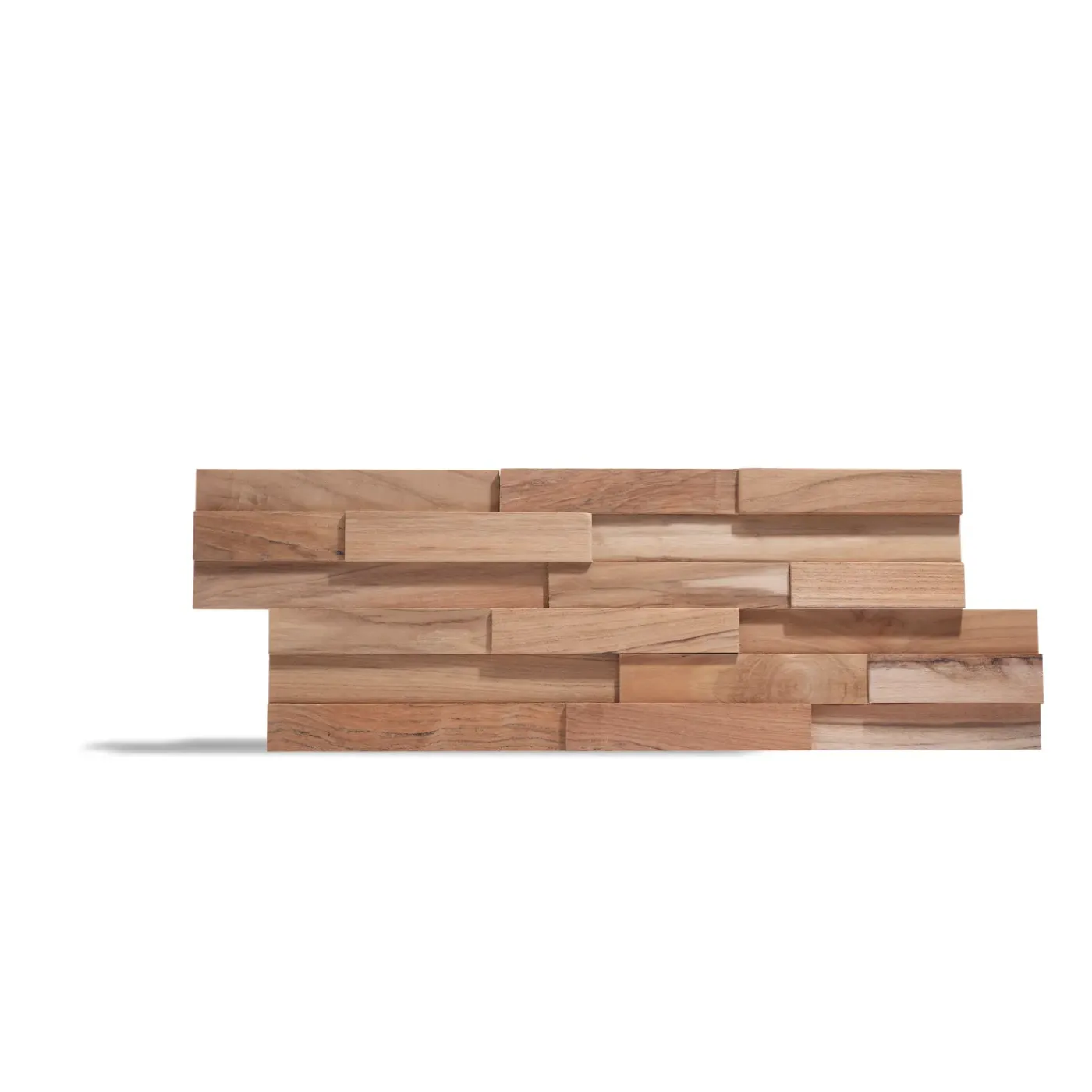 Wallsupply houtstrip UltraWood Firenze - Uni - Teak - 50x18cm - 0,09m²