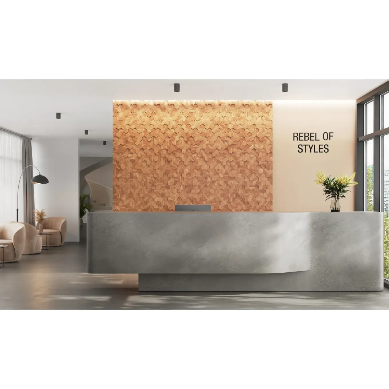 Wallsupply Houtstrip - Uni - Teak - 26x15cm - 0,195m²