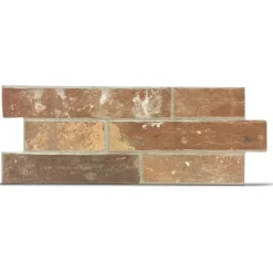 Wallsupply Steenstrips Milano Loft - Natuursteenlook - Rood - 40x16cm - 0,96m²