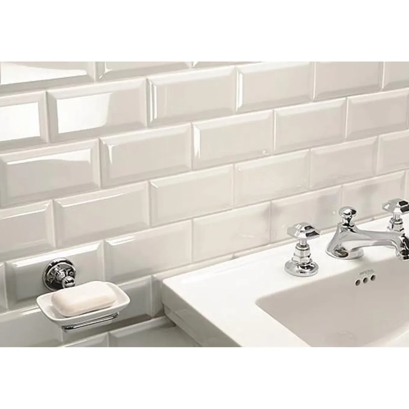 Wandtegel Metro - Wit - Keramiek - 10x20 cm - 1,00 m²