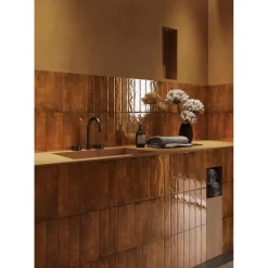 Overig Wandtegel Monpelli Terra - Terracotta - Geglazuurd keramiek - 6,5x29,8 cm - 0,93 m²
