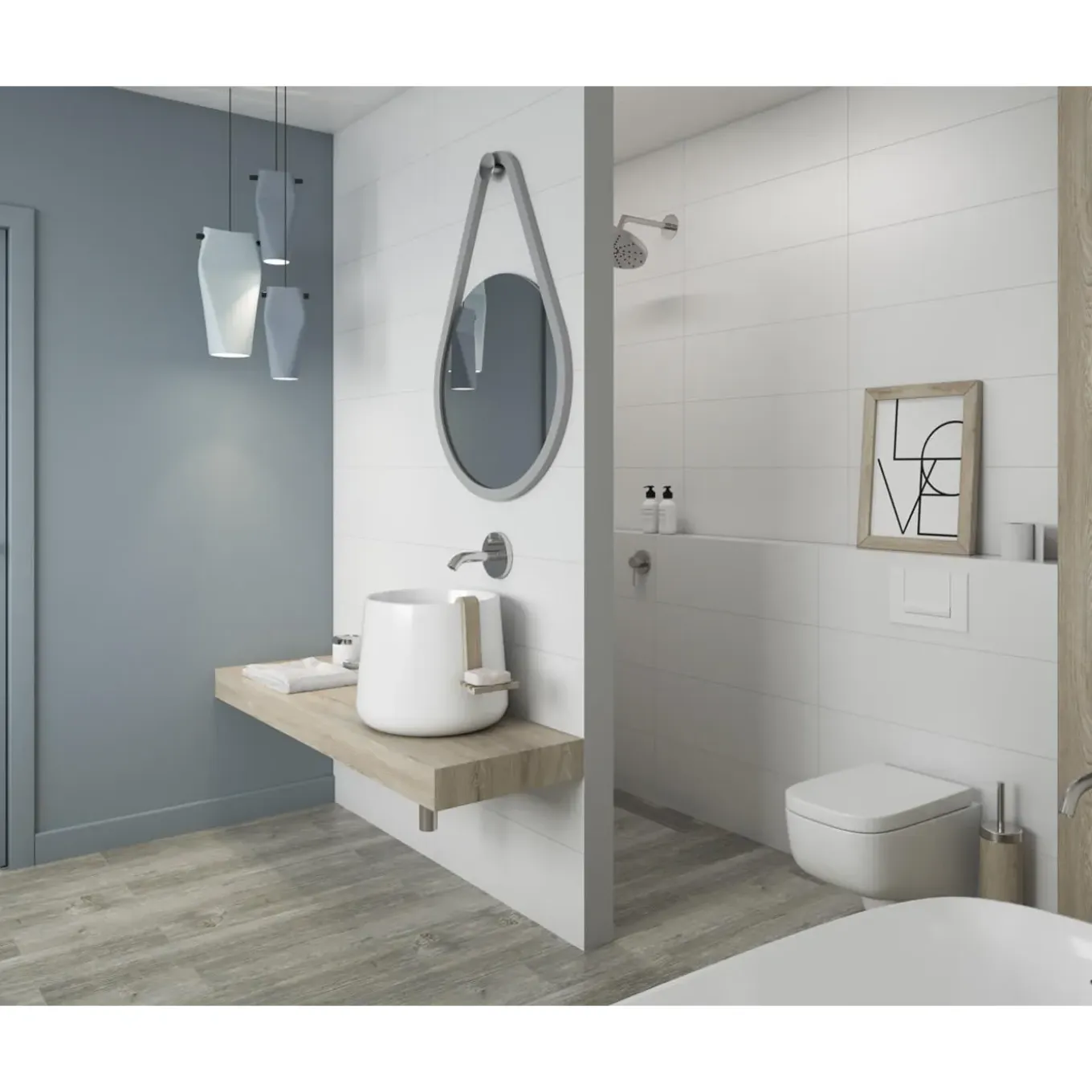 Wandtegel Neve - Wit - Keramiek - 29,8x59,8 cm - 1,43 m²
