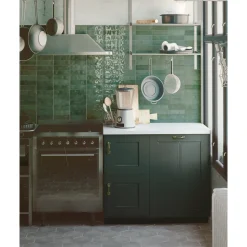 Wandtegel Nolita - Donkergroen - Keramiek - 6,5x20 cm - 0,36 m²