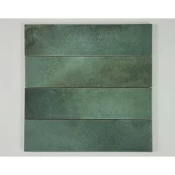 Wandtegels - Luna - Vintage Look tegels - Groen - Glans - 7,5x30 cm - Pakketinhoud 0,5 M²