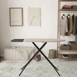 Wasophoogte Strijkplank - Extra Brede Strijkplank Stoomgenerator - 124*44 Cm - 4 Verstelbare Hoogte