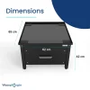 Wasophoogte Wasmachine Verhoger Met Lade - 42cm Hoog - Zwart - Universeel
