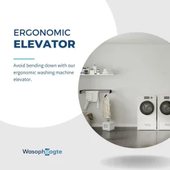Wasophoogte Wasmachine Verhoger Met Lade - 31cm Hoog - Wit - Universeel- Dubbel