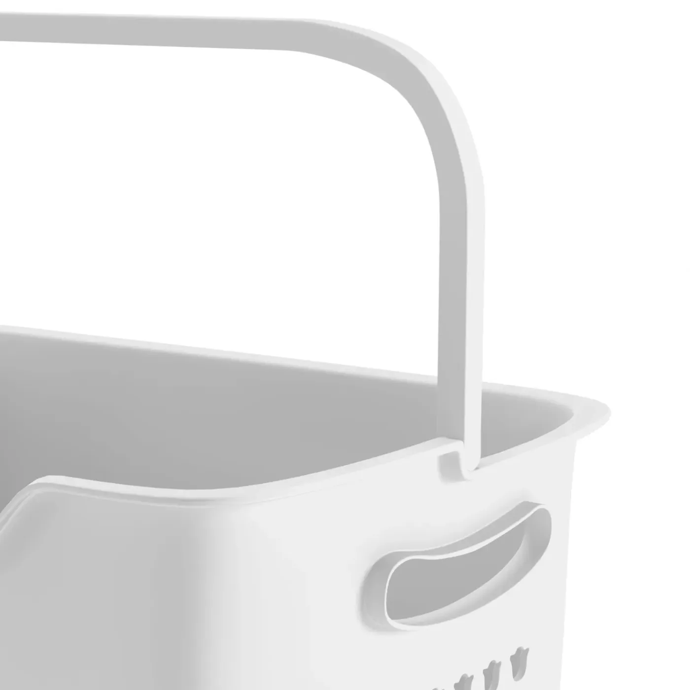 Wasophoogte Wasmand 3 Vakken - Wit - Met Wieltjes