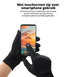 Waterafstotend- en winddichte Handschoenen Premium - Touchscreen - Zwart -M