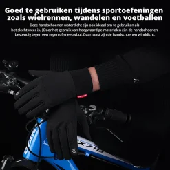 FlinQ Waterafstotend- en winddichte Handschoenen Premium - Touchscreen - Zwart -XL
