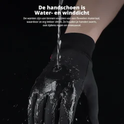 FlinQ Waterafstotend- en winddichte Handschoenen Premium - Touchscreen - Zwart -XL