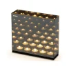 Waxinelichthouder - Infinity Effect – Voor 9 Theelichtjes - 20x20x16,5 Cm