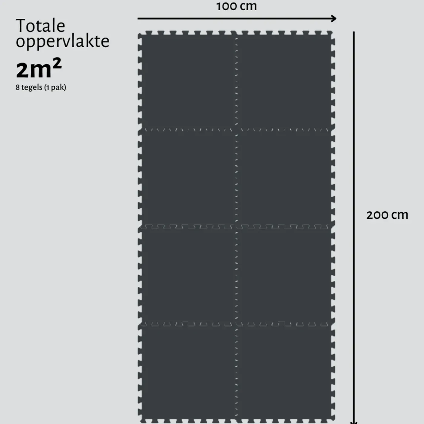 WAYS D'LUXE - Voordeelpakket - Vloertegel - Antraciete zwembad tegels - 24 tegels - 6 m²
