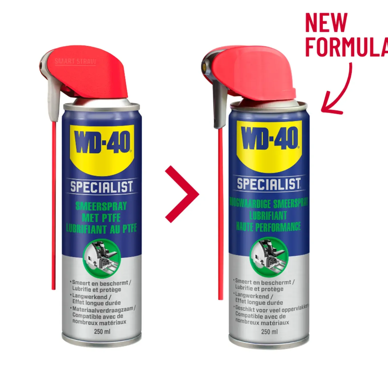 WD-40 smeerspray met PTFE Specialist Smart Straw 250ml