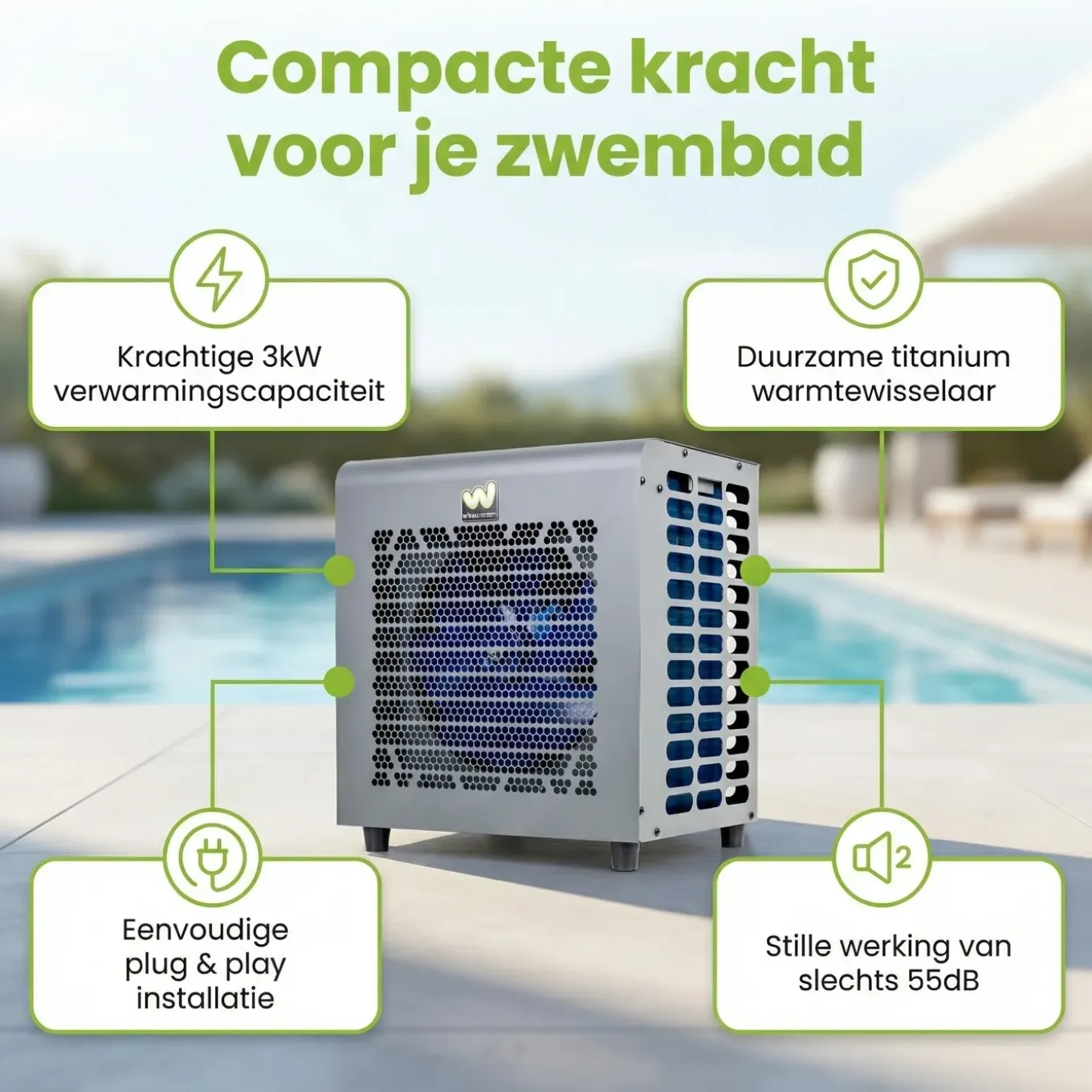 Weau Mini Power 2.0 Warmtepomp - 3 Kw