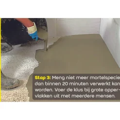 Saint-Gobain Weber Weber - egalisatiemortel - stofarm - zelfnivellerend - grijs - 20kg