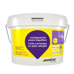 Weber Tegellijm Lichtgewicht Pasta - Wit - 10 kg - Gebruiksklaar - Binnengebruik
