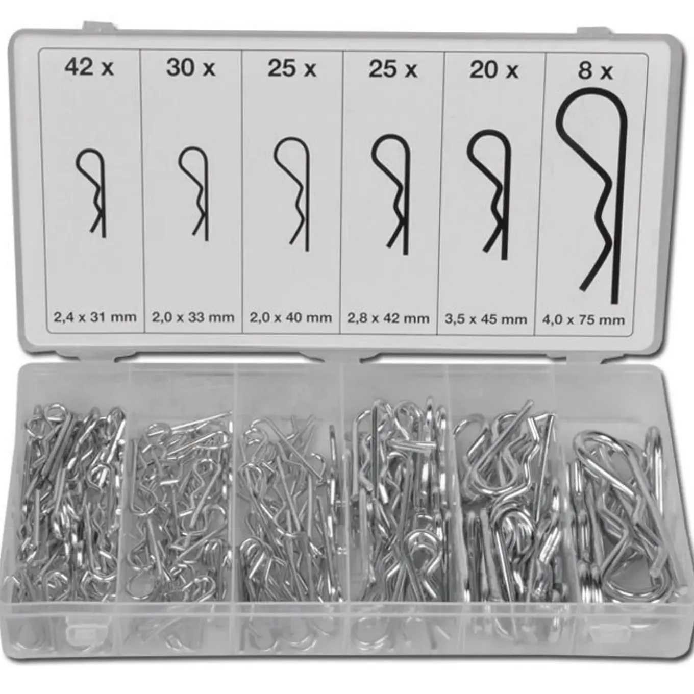 Weber Tools Assortiment Borgpennen Splitpennen (150 St) R-clip (fd-1060)