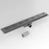 Webo Gun Metal Douchegoot Compleet Met Flens Standaard Rooster Rvs 90 Cm