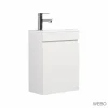Webo Toiletmeubel Compleet Set 40x22cm Mat Wit (inclusief Overloop, Kraan, Sifon En Clickwaste)